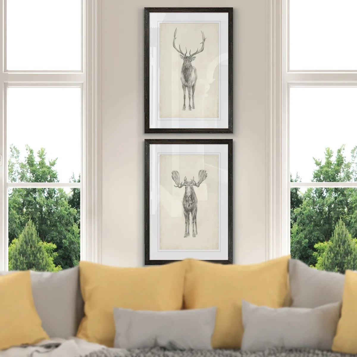 " Moose Study " by Antonyus Bunjamin (Abe) 2 - Pieces