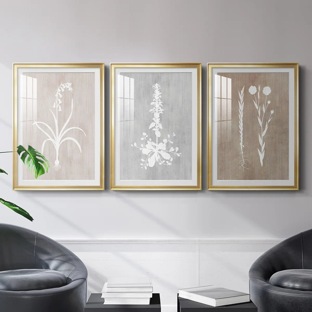 " Botany Beauty I " 3 - Pieces Painting Print