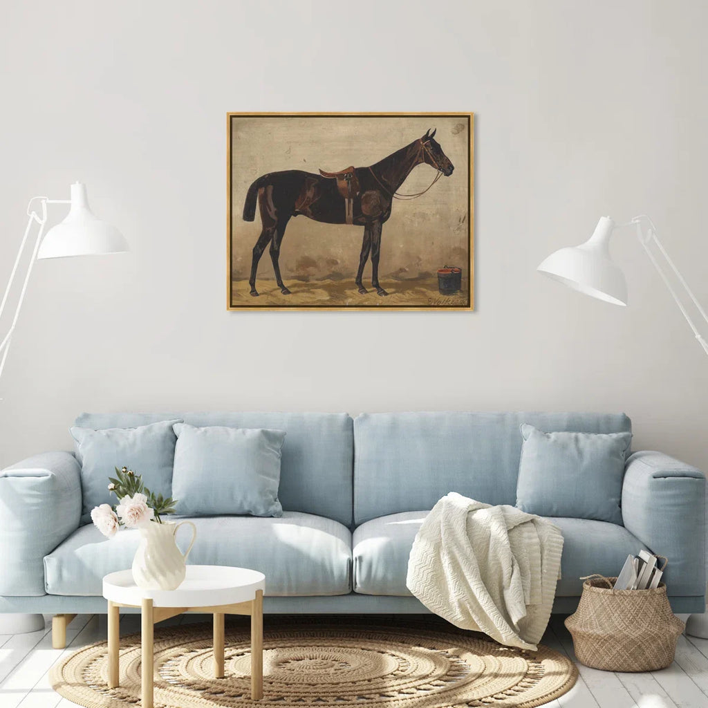 Brauner Im Stall Farm Animals by Emil Volkers - on Canvas