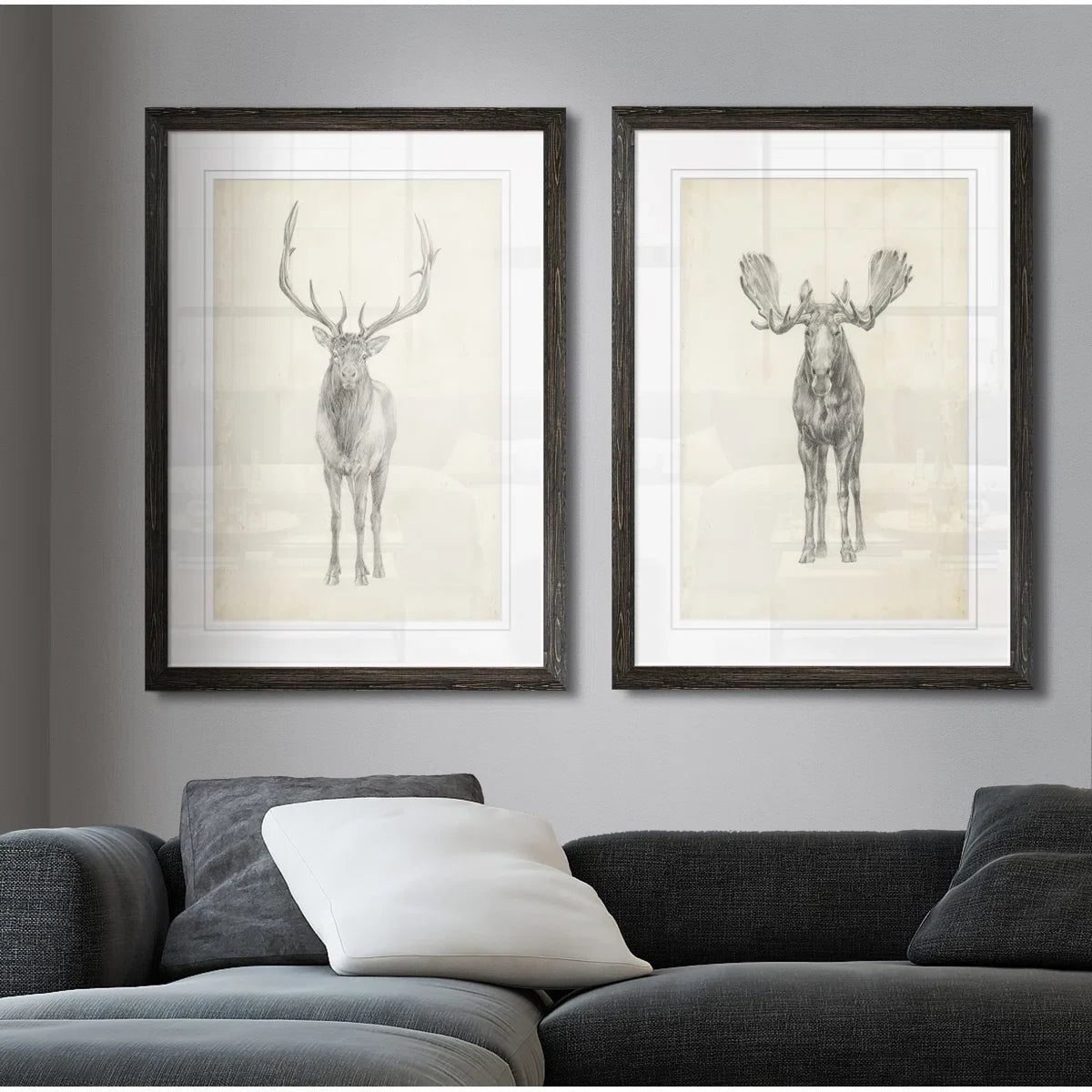 " Moose Study " by Antonyus Bunjamin (Abe) 2 - Pieces