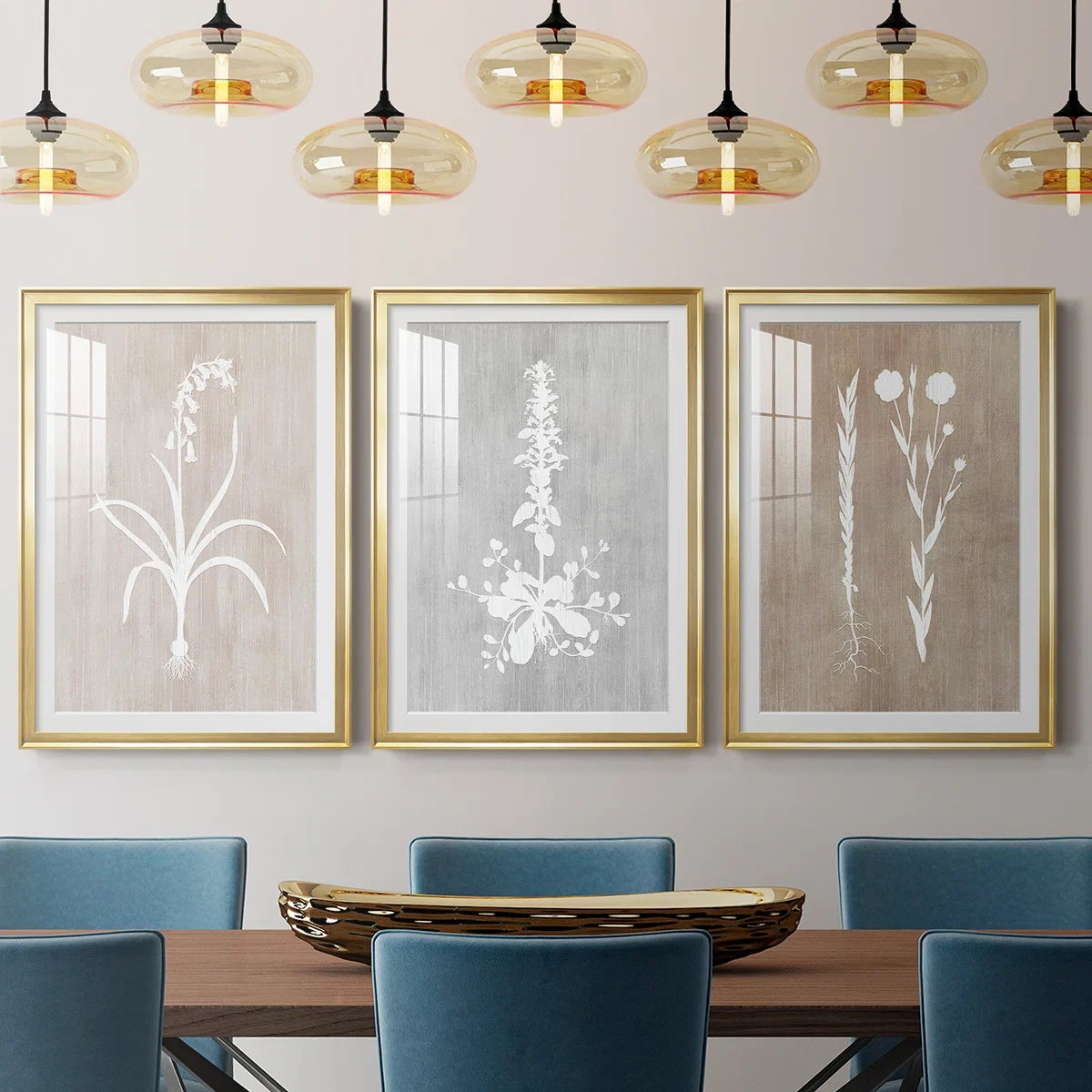 " Botany Beauty I " 3 - Pieces Painting Print