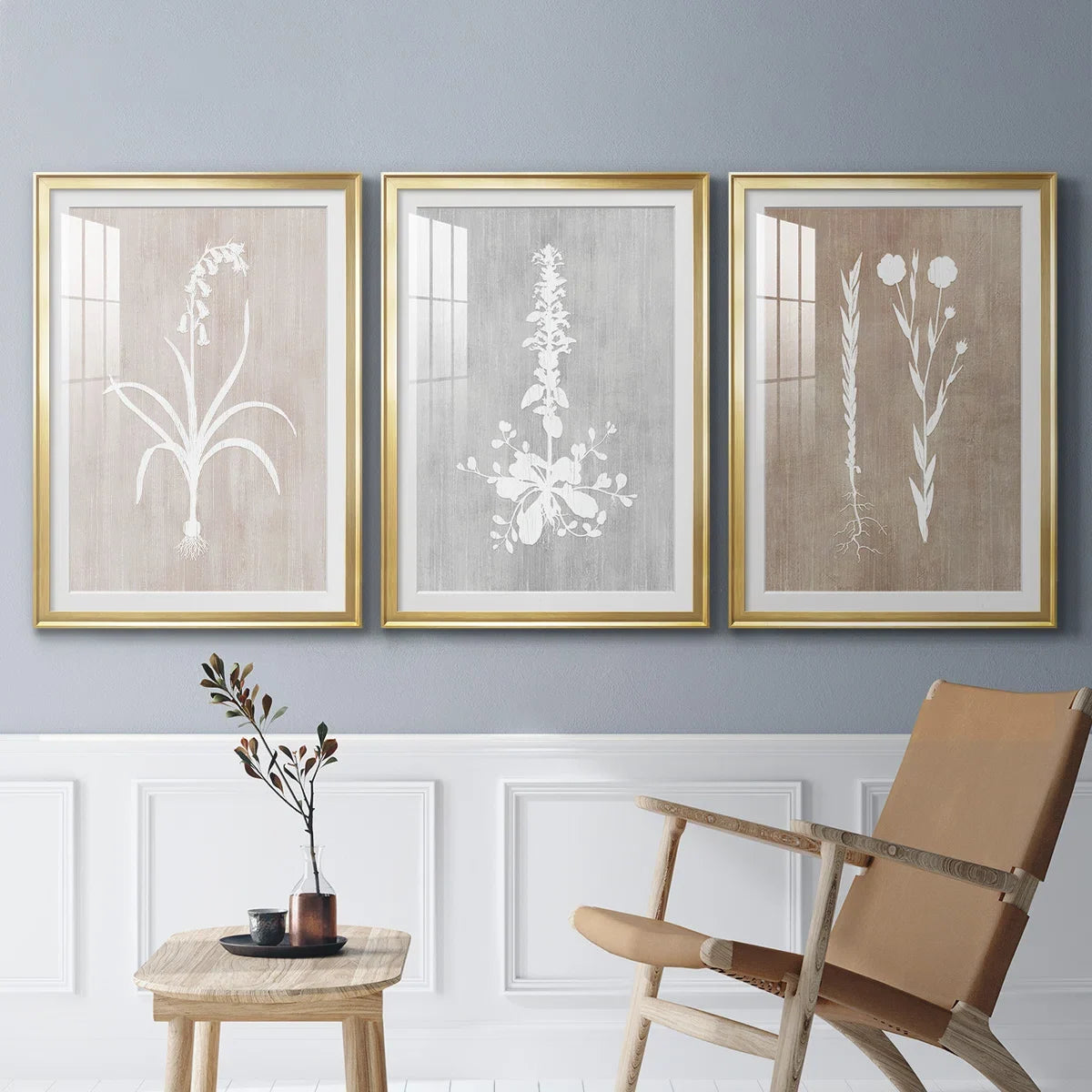 " Botany Beauty I " 3 - Pieces Painting Print